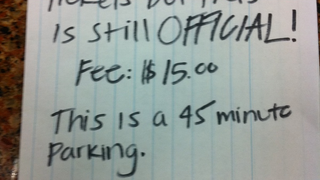 Would You Pay This Hand-Written Parking Ticket?